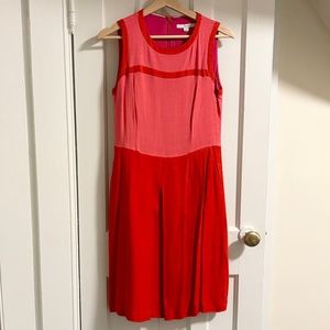 NWOT Boden sleeveless pink and red dress (Size 6)